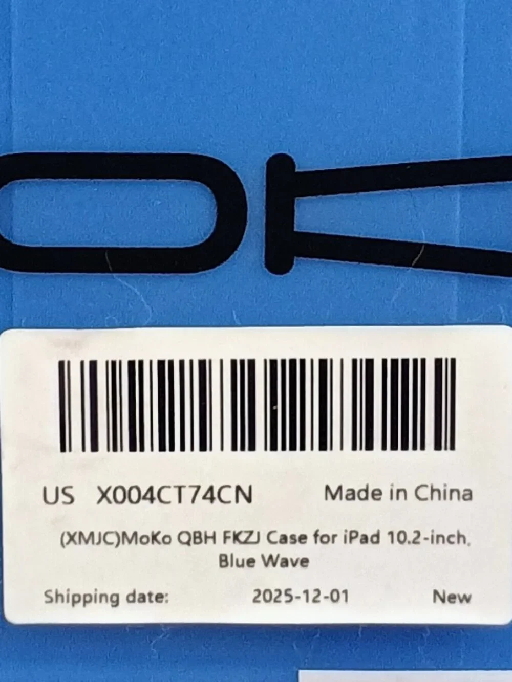 NIB MoKo iPad 10.2 Case Blue Wave Shockproof Full Body Cover New In Bag